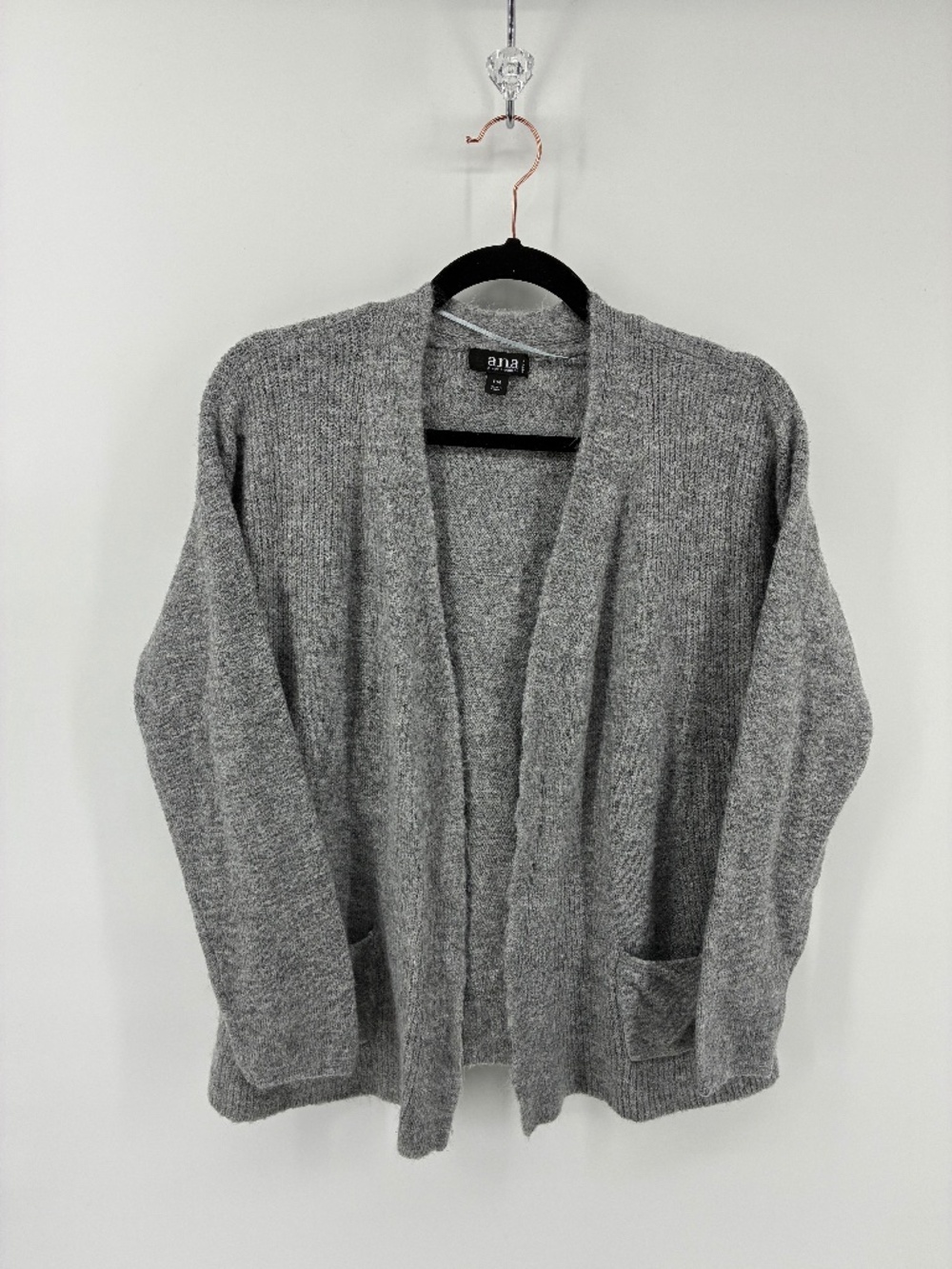 Soft Grey Open Front Office Lightweight Cardigan